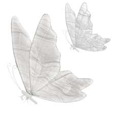 Enfeite Natalino Espressione Borboleta Prata 80 cm 110V