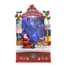 Enfeite Natalino Espressione Cenário com Luz e Movimento Vermelho e Azul 27 cm