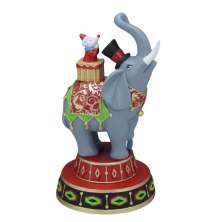 Enfeite Natalino Espressione Elefante Cinza e Vermelho 23 cm