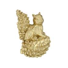 Enfeite Natalino Espressione Esquilo Dourado 12 cm
