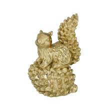 Enfeite Natalino Espressione Esquilo Dourado 17 cm
