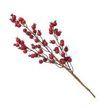 Enfeite Natalino Espressione Galho Marrom e Vermelho 43 cm