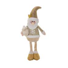 Enfeite Natalino Espressione Papai Noel Branco e Dourado 39 cm