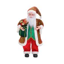 Enfeite Natalino Espressione Papai Noel II Vermelho e Verde 91 cm
