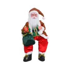Enfeite Natalino Espressione Papai Noel Musical II Vermelho e Verde 63 cm