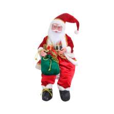 Enfeite Natalino Espressione Papai Noel Musical Vermelho e Verde 63 cm