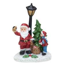 Enfeite Natalino Espressione Papai Noel Vermelho e Branco 10 cm