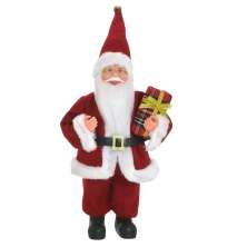 Enfeite Natalino Espressione Papai Noel Vermelho e Branco 31 cm