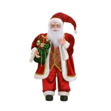 Enfeite Natalino Espressione Papai Noel Vermelho e Verde 91 cm