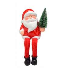 Enfeite Natalino Espressione Papai Noel com Luz Vermelho e Branco 18 cm