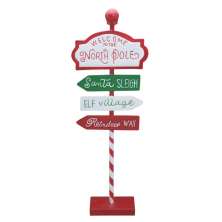 Enfeite Natalino Espressione Plac Welcome Vermelha e Verde 46 cm
