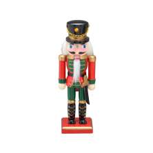 Enfeite Natalino Espressione Soldado Vermelho e Verde 38 cm
