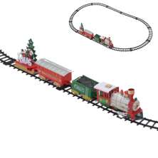 Enfeite Natalino Espressione Trem Elétrico Vermelho e Verde 106 cm