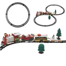 Enfeite Natalino Espressione Trem Elétrico Vermelho e Verde 89 cm