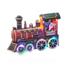 Enfeite Natalino Espressione Trem com Luz e Som Vermelho 17 cm