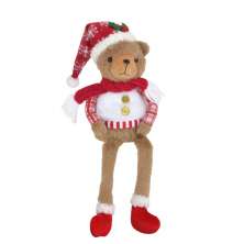 Enfeite Natalino Espressione Urso Marrom Claro e Branco 48 cm