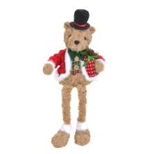 Enfeite Natalino Espressione Urso Marrom Claro e Vermelho 45 cm