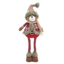Enfeite Natalino Espressione Urso Marrom e Vermelho 57 cm