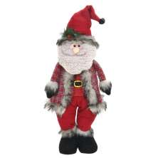 Enfeite Natalino Papai Noel Espressione Vermelho e Branco 52 cm