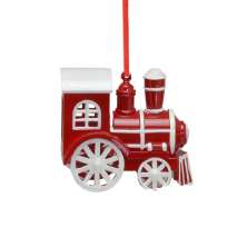 Enfeite Natalino para Árvore Espressione Trem Vermelho e Branco 9 cm