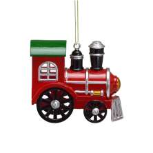 Enfeite Natalino para Árvore Espressione Trem Vermelho e Preto 9 cm