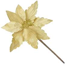 Flor Natalina Espressione Dourada 23 cm