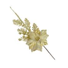 Flor Natalina Espressione Dourada 45 cm