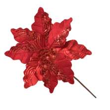 Flor Natalina Espressione Vermelha II 33 cm