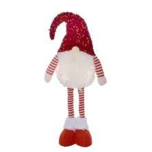 Gnomo Natalino com Luz Vermelho e Branco