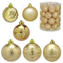 Kit com 26 Bolas Natalinas Espressione Dourado 5 cm