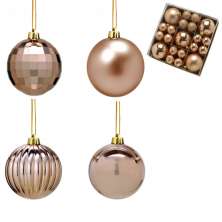 Kit com 37 Bolas Natalinas Espressione Bronze 8 cm