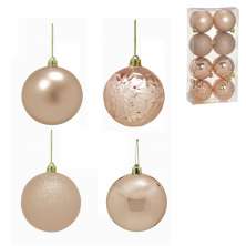Kit com 8 Bolas Natalinas Espressione Bronze 7 cm