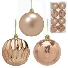 Kit com 8 Bolas Natalinas Espressione Bronze 8 cm