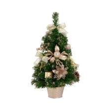Miniárvore Natalina Espressione Verde e Champanhe 49 cm