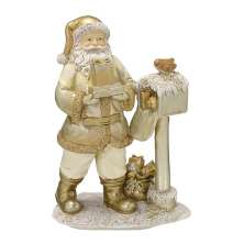 Papai Noel Decorativo I Dourado e Branco