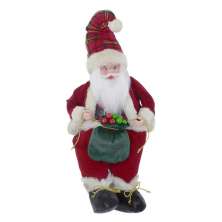 Papai Noel Decorativo Musical I Dourado e Branco