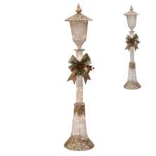 Poste Natalino com Luz Espressione Dourado 120 cm