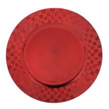 Sousplat Espressione Quadriculado Vermelho