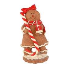 Enfeite Ginger Boneco de Neve IV Marrom