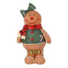 Enfeite Ginger Boneco de Neve V Marrom
