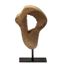 Escultura Decorativa Abstrata Marrom