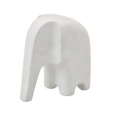Escultura Decorativa Elefante Branca 15 cm