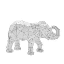 Escultura Decorativa Elefante Espressione II Off White