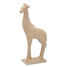 Escultura Decorativa Girafa Espressione Bege