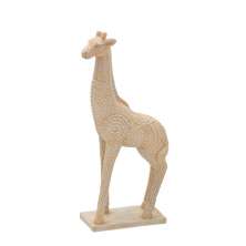 Escultura Decorativa Girafa Espressione II Bege