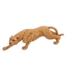 Escultura Decorativa Leopardo Espressione Marrom