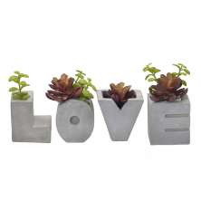 Escultura Vaso Love Cinza