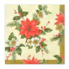 Guardanapo de Papel 20 Folhas Flores Natal Colorido