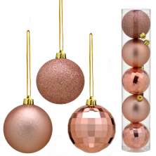 Jogo com 5 Bolas de Natal II Rosê