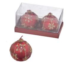 Kit com 2 Velas Bola Vermelho